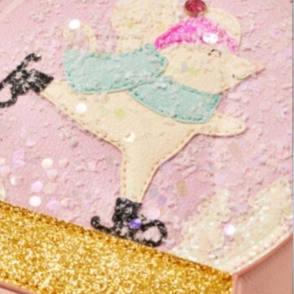 NEW Bath and Body Works Ice Skating Snowglobe Mouse Crossbody Bag - Picture 4 of 7